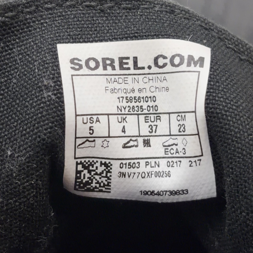 Sorel Out N About Rain Boots Womens 5 Black Waterproof Leather Duck Booties - Picture 7 of 12